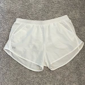Under armour white athletic shorts